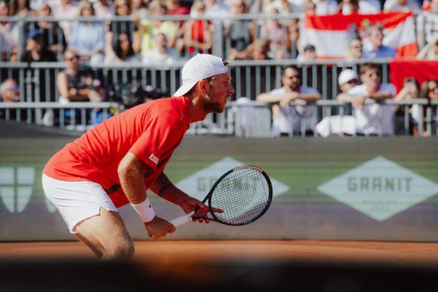 TENNIS - Davis Cup, AUT vs BEL VIENNA,AUSTRIA,19.SEP.26 - TENNIS - ITF Davis Cup, qualification round 2, Austria vs Belgium. Image shows Neil Oberleitner (AUT).  GEPAxpictures xAlexanderxSolc