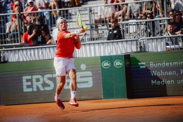 TENNIS - Davis Cup, AUT vs BEL VIENNA,AUSTRIA,19.SEP.26 - TENNIS - ITF Davis Cup, qualification round 2, Austria vs Belgium. Image shows Lukas Miedler (AUT).  GEPAxpictures xAlexanderxSolc