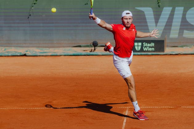 TENNIS - Davis Cup, AUT vs BEL VIENNA,AUSTRIA,19.SEP.26 - TENNIS - ITF Davis Cup, qualification round 2, Austria vs Belgium. Image shows Lukas Miedler (AUT).  GEPAxpictures xAlexanderxSolc