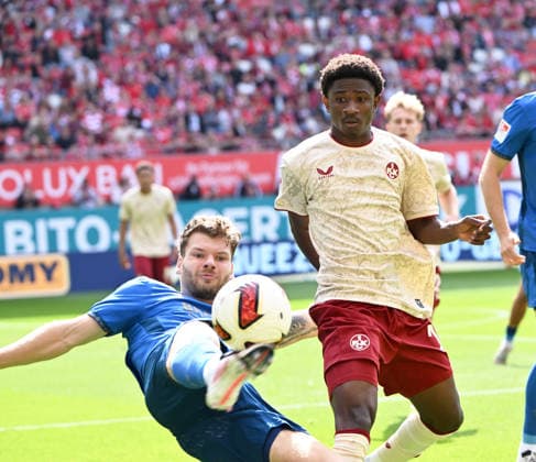 Soccer, 2. Bundesliga, 2026–27 Season, 1 FC Kaiserslautern, September 19, 2026, Fritz Walter Stadium, 1 FC Kaiserslautern (FCK) vs. Eintracht Braunschweig (BS), Jan URBICH, Eintracht Braunschweig, li Ibrahim KANATE fck 1 FC Kaiserslautern
