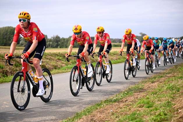 Flandrien 0.0 classic 2026 Cycling Race HAACHT, BELGIUM - SEPTEMBER 19 : Team Uno-X Mobility in action during the 28th edition of Flandrien 0.0 classic an UCI ProSeries 1.Pro one day cycling road race for Men Elite of 199.4 km with start in Brakel and finish in Haacht on September 19, 2026 in Haacht, Belgium, 19 09 2026 ( Motordriver Stephan Boone - Haacht Belgium  Copyright: xTomasxSiskx
