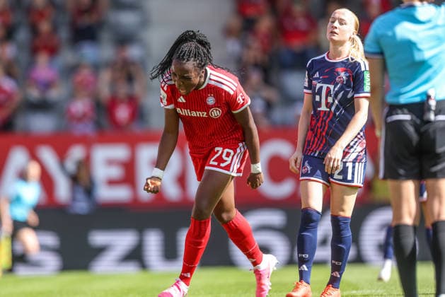 GER, Munich, FC Bayern Munich vs. FC Cologne, Google Pixel Women s Bundesliga, Soccer, DFB, 2026–2027 Season, FC Bayern Campus, Matchday 5 in Pictures by Edna Imade, FC Bayern Munich Women 29, Goal, Celebration and Joy, Emotions DFB DFL REGULATIONS PROHIBIT ANY USE OF PHOTOGRAPHS AS IMAGE SEQUENCES AND OR QUASI-VIDEO, September 19, 2026 Copyright: HMBxMedia HendrikxHamelau