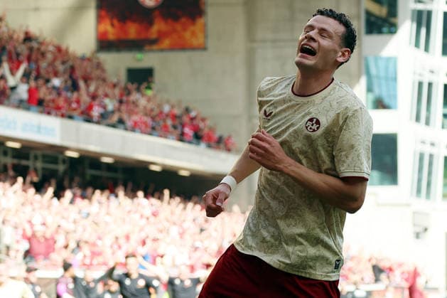 September 19, 2026, xrekx, Soccer, 2. Bundesliga, 1 FC Kaiserslautern vs. Eintracht Braunschweig: Goal celebration after Erencan Yardimci scored the 1–0 goal for 1 FC Kaiserslautern. DFL and DFB regulations prohibit any use of photographs as image sequences and or QUASI-VIDEO Kaiserslautern