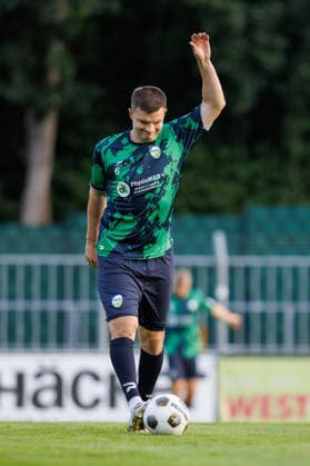 September 18, 2026, xkwix, Soccer, Regionalliga West, SV Rödinghausen vs. FC Gütersloh, Häcker Wiehenstadion, Matchday 9, 2026–2027 Season: Björn Rother, FC Gütersloh 6, warming up. DFB regulations prohibit any use of photographs as image sequences and or quasi-video. Photo: xKamilxWilkowskixPressefotoKochx, North Rhine-Westphalia, Germany
