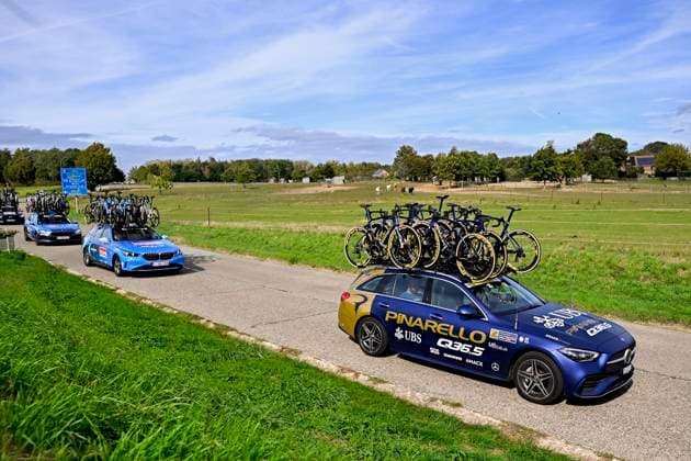Flandrien 0.0 classic 2026 Cycling Race HAACHT, BELGIUM - SEPTEMBER 19 : Pinarello Q36.5 Pro Cycling Team team car during the 28th edition of Flandrien 0.0 classic an UCI ProSeries 1.Pro one day cycling road race for Men Elite of 199.4 km with start in Brakel and finish in Haacht on September 19, 2026 in Haacht, Belgium, 19 09 2026 ( Motordriver Stephan Boone - Haacht Belgium  Copyright: xTomasxSiskx
