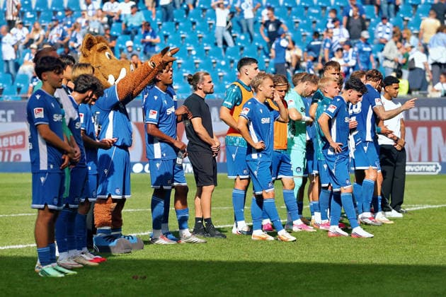 KSC Disappoints on the Field GER, SC Karlsruhe vs. FC Nürnberg Soccer, Matchday 6, 2026–2027 Season, 2. Bundesliga, September 19, 2026. DFL and DFB regulations prohibit any use of photographs as image sequences and or quasi-video. GER SC Karlsruhe vs. FC Nuremberg Soccer Matchday 6, 2026–2027 Season, September 19, 2026 Copyright: xEibner-Pressefoto JoergxHirschx EP_JHH