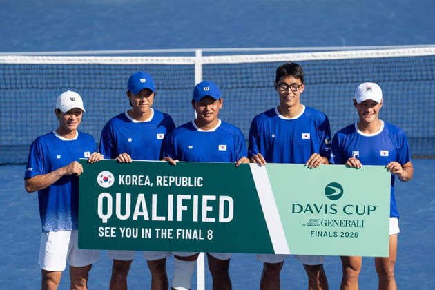 September 19, 2026, Seoul, Seoul, South Korea: South Korean players celebrate together after securing their qualification for the Final 8 of the 2026 Davis Cup at the Olympic Tennis Center. 2026 Davis Cup Qualifier: Republic Of Korea Vs. India Ã¢â‚¬ Day 2  - ZUMAm346 0867270564st Copyright: xSuhxJeenxMoonx