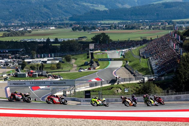 MOTORSPORTS - MotoGP, GP of Austria 2026 SPIELBERG,AUSTRIA,19.SEP.26 - MOTORSPORTS - MotoGP, Grand Prix of Austria, Red Bull Ring, Tissot sprint. Image shows the riders and an overview of the track.  GEPAxpictures xMaticxKlansek
