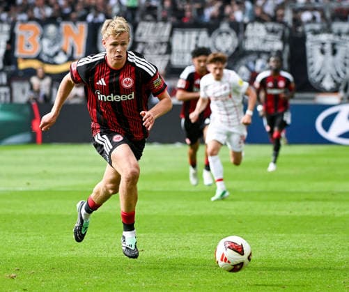September 19, 2026, xpsx, Soccer, Bundesliga 1, Eintracht Frankfurt vs. SC Freiburg, Jonathan Jonny Burkardt, Eintracht Frankfurt. DFL and DFB regulations prohibit any use of photographs as image sequences and or quasi-video. emspor Frankfurt