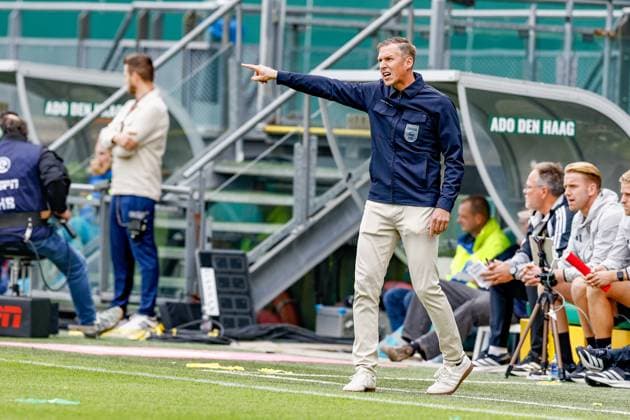 DEN HAAG , 19-09-2026 , WerkTalent Stadium , season 2026 2027 , Dutch Eredivisie football , match between ADO Den Haag and Cambuur , picture shows SC Cambuur trainer coach Johan Plat ADO - Cambuur  x207260323x Copyright: