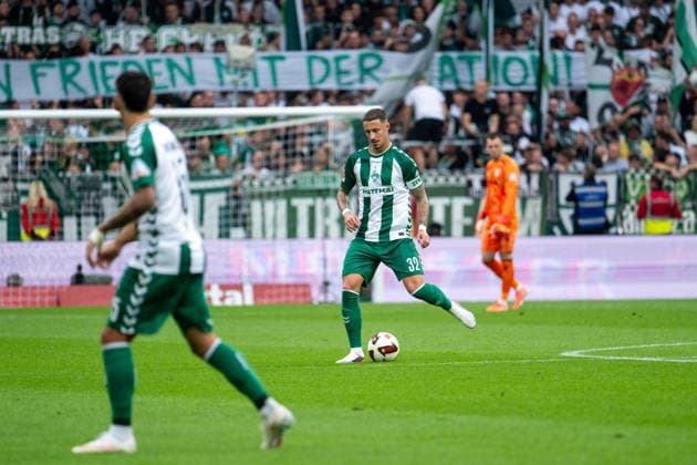 September 19, 2026, GER, Soccer, Men s, 1st Bundesliga, 2026–2027 season, Matchday 4, SV Werder Bremen vs. FC Augsburg; Marco Friedl, Werder Bremen, 32, in action; DFB and DFL regulations prohibit any use of photographs as image sequences and or quasi-video; Bremen Weserstadion, Bremen, Germany Copyright: xNordphoto Memmlerx