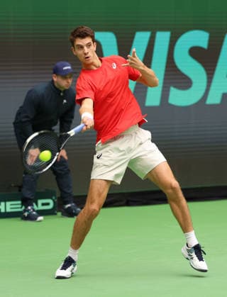 Matej Dodig, Davis Cup: Germany vs. Croatia, Heristo Arena, Halle West, Germany; Tennis Davis Cup 20026; Heristo Arena, Halle West, North Rhine-Westphalia, Germany; September 19, 2026 Copyright: xJuergenxHasenkopfx