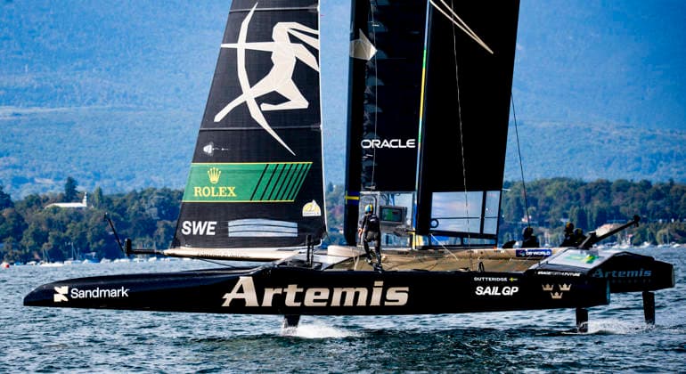 September 19, 2026, Geneva, Geneva, Switzerland: Geneva Switzerland, 09 19 2026: ARTEMIS SAILGP TEAM (SE) is in action during Rolex Switzerland Sail Grand Prix, Geneva, Rolex Switzerland Sail Grand Prix, Geneva which was also the second edition of the Rolex Switzerland Sail Grand Prix, Geneva and took place at Geneva Yacht Club in Geneva, Switzerland. Sailing 26: Rolex Switzerland Sail Grand Prix, Geneva - ZUMAd206 20260919_zip_d206_016 Copyright: xEricxDubostx