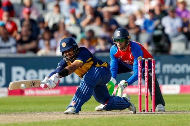 England v Sri Lanka, International T20 Dasun Shanaka of Sri Lanka during the International T20 match between England and Sri Lanka at Old Trafford, Manchester, UK on 19 September 2026. Manchester Old Trafford Greater Manchester UK Editorial use only , Copyright: xGeorgexFranksx PSI-24899-0035