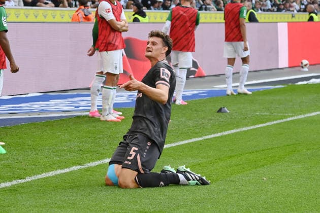 Celebration 2 3 Eric Martel Mainz 05 September 19, 2026, Soccer 1 Bundesliga, 2026–2027 Season, Matchday 4, Borussia Mönchengladbach vs. FSV Mainz 05. DFL regulations prohibit any use of photographs as image sequences and or quasi-video. Mönchengladbach (Ista), Borussia Park, North Rhine-Westphalia, Germany Team2