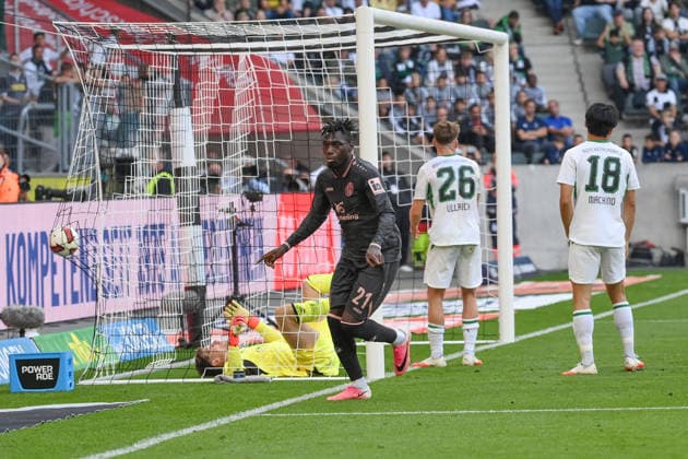 Danny da Costa, Mainz 05, scores the goal on 2 4 19 09 2026, Soccer, Bundesliga 1, 2026–2027 season, Matchday 4, Borussia Mönchengladbach 1–FSV Mainz 05. DFL regulations prohibit any use of photographs as image sequences and or quasi-video. Mönchengladbach, Borussia Park, North Rhine-Westphalia, Germany Team2