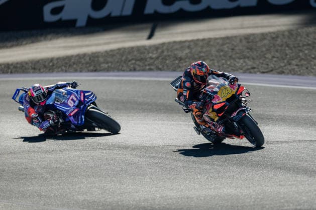 MOTORSPORTS - MotoGP, GP of Austria 2026 SPIELBERG,AUSTRIA,19.SEP.26 - MOTORSPORTS - MotoGP, Grand Prix of Austria, Red Bull Ring, Tissot Sprint. Image shows Toprak Razgatlioglu (TUR Prima Pramac Yamaha MotoGP) and Pol Espargaro (ESP Red Bull KTM Tech3).  GEPAxpictures xMatthiasxTrinkl