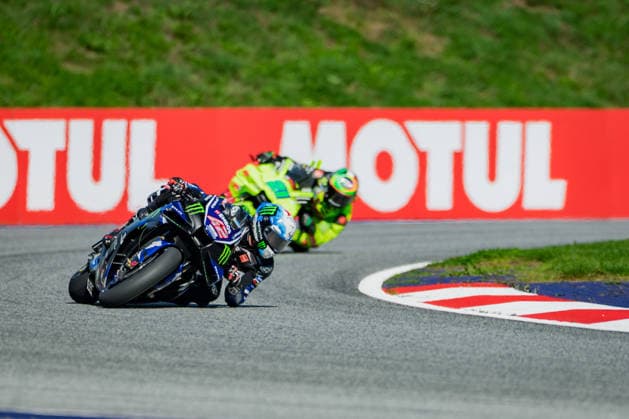 MOTORSPORTS - MotoGP, GP of Austria 2026 SPIELBERG,AUSTRIA,19.SEP.26 - MOTORSPORTS - MotoGP, Grand Prix of Austria, Red Bull Ring, Tissot Sprint. Image shows Alex Rins (ESP Monster Energy Yamaha MotoGP) and Franco Morbidelli (ITA Pertamina Enduro VR46 Racing Team).  GEPAxpictures xMatthiasxTrinkl
