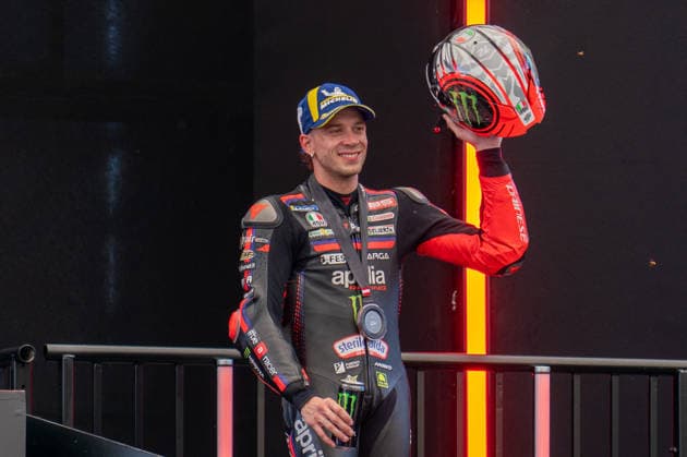 MOTORSPORTS - MotoGP - Austrian Grand Prix Photo by IPA ABACAPRESS.COM88714153 - Marco Bezzecchi (Aprilia Racing) during the Tissot Sprint Race of the Austrian MotoGP Grand Prix at the Red Bull Ring racetrack in Spielberg, Austria, on September 19, 2026 Austria Austria  Copyright: xIPAxSport ABACAx