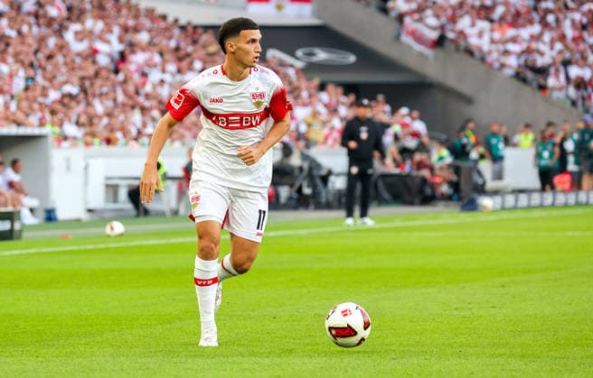 September 19, 2026, Germany, Stuttgart, Bundesliga, VfB Stuttgart vs. Borussia Dortmund, Bilal El Khannouss (VfB)