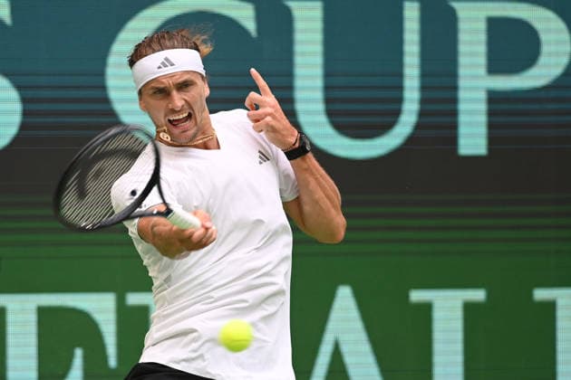 Alexander ZVEREV GER Action, Match 1 Alexander ZVEREV GER Matej DODIC CRO Germany GER Croatia CRO Tennis Davis Cup Qualifiers Round 2 on September 19, 2026, at the Heristo Arena Halle Westfalen, Germany Â