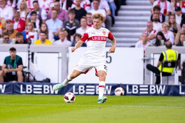 September 19, 2026, Soccer, Matchday 4 of the 1st Bundesliga, VfB Stuttgart vs. Borussia Dortmund, Finn Jeltsch, VfB Stuttgart, Stuttgart, MHP Arena, Baden-Württemberg, Germany, xRHR PHOTO DEx Copyright: DennisxEwert RHR-FOTOx RHR-FOTO DE