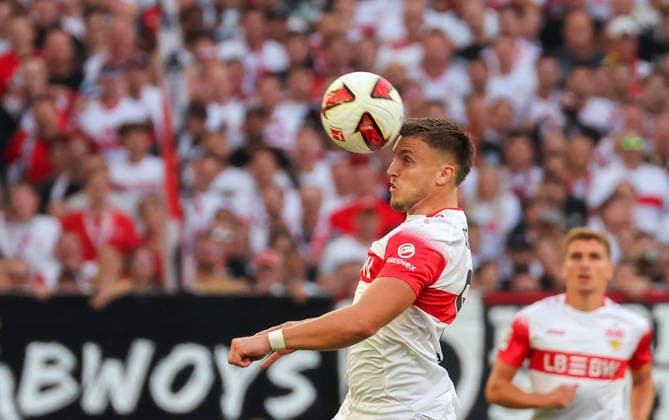 September 19, 2026, Germany, Stuttgart, Bundesliga, VfB Stuttgart vs. Borussia Dortmund, Ermedin Demirovic (VfB)