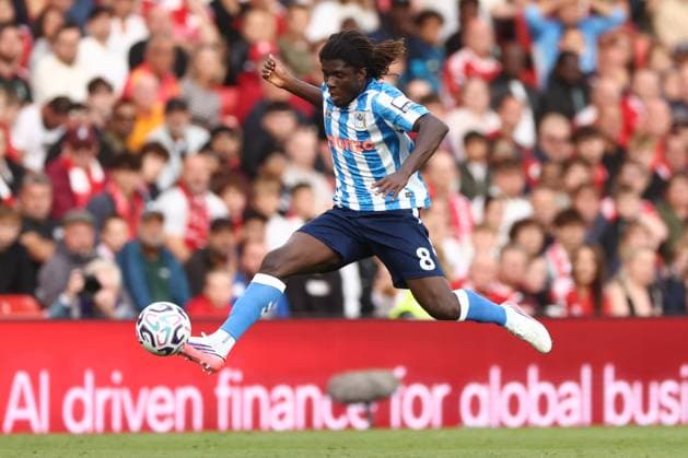 Caleb Yirenkyi of Coventry City in action. Nottingham Forest v Coventry City, Premier League, Football, The City Ground, Nottingham, UK - 19 Sep 2026Nottingham The City Ground United Kingdom EDITORIAL USE ONLY No use with unauthorised audio, video, data, fixture lists, club league logos or live services. Online in-match use limited to 120 images, no video emulation. No use in betting, games or single club league player publications.  Copyright: xRyanxBrowne Shutterstockx 17158587gv