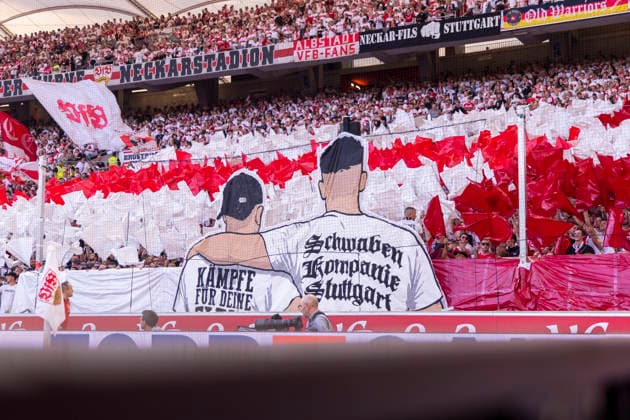 September 19, 2026, Soccer, Matchday 4 of the 1st Bundesliga, VfB Stuttgart vs. Borussia Dortmund; choreography by Stuttgart fans; Stuttgart MHP Arena, Baden-Württemberg, Germany; xRHR PHOTO DEx Copyright: DennisxEwert RHR-FOTOx RHR-FOTO DE
