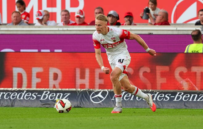 September 19, 2026, Germany, Stuttgart, Bundesliga, VfB Stuttgart vs. Borussia Dortmund, Chris Führich (VfB)