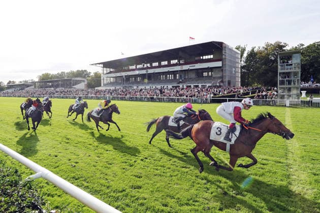 Equestrian sports, race day at Hoppegarten Racecourse