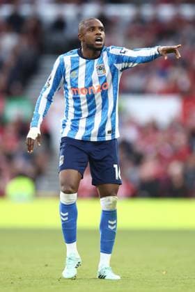 Frank Onyeka of Coventry City. Nottingham Forest v Coventry City, Premier League, Football, The City Ground, Nottingham, UK - 19 Sep 2026Nottingham The City Ground United Kingdom EDITORIAL USE ONLY No use with unauthorised audio, video, data, fixture lists, club league logos or live services. Online in-match use limited to 120 images, no video emulation. No use in betting, games or single club league player publications.  Copyright: xRyanxBrowne Shutterstockx 17158587in