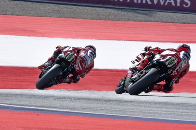 IPA88719325 - Francesco Bagnaia (Ducati Lenovo Team) and Marc Marquez (Ducati Lenovo Team) during the Sprint race of the Austrian MotoGP Grand Prix at the Red Bull Ring racetrack in Spielberg, Austria, on September 19, 2026.  Copyright: xFabioxAverna IPAxSportx xx IPA88719325
