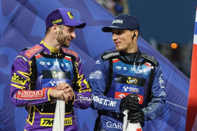Rzeszow 19.09.2026. Speedway Euro Championship 2026 - Round 3 in Rzeszow, Poland --- Zuzel Indywidualne Mistrzostwa Europy 3 Final SEC w Rzeszowie Persons Shown : Kacper Woryna, Piotr Pawlicki Fot. Konrad Swierad Arena Akcji NEWSPIX.PL --- newspix.pl 