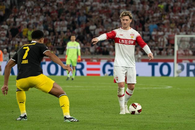 Angelo Stiller, VfB Stuttgart, 06 on the Ball, GER, VfB Stuttgart vs. Borussia Dortmund, Soccer, Bundesliga 1, Matchday 4, 2026–2027 Season, September 19, 2026, DFL regulations prohibit any use of photographs as image sequences and or quasi-video, GER, VfB Stuttgart vs. Borussia Dortmund, soccer, Bundesliga 1, Matchday 4, 2026–2027 season, September 19, 2026, Stuttgart Copyright: xEibner-Pressefoto EdwardxCheungx EP_ECG