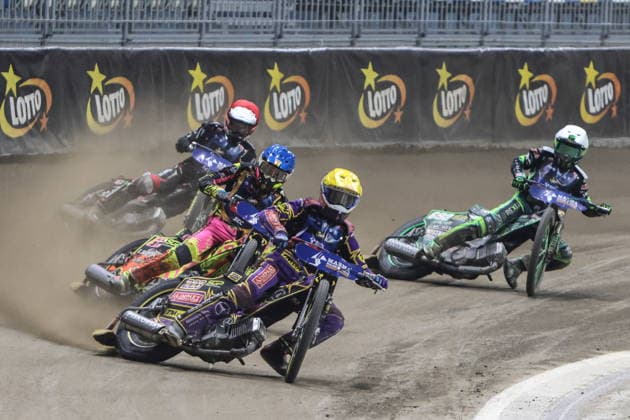 Rzeszow 19.09.2026. Speedway Euro Championship 2026 - Round 3 in Rzeszow, Poland --- Zuzel Indywidualne Mistrzostwa Europy 3 Final SEC w Rzeszowie Persons Shown : Kacper Woryna, Michael Jepsen Jensen, Patryk Dudek Fot. Konrad Swierad Arena Akcji NEWSPIX.PL --- newspix.pl 