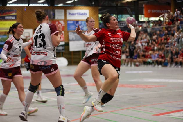 Lisa Wieder, SG Nürtingen Zizishausen, 7 at the end of the match (GER), SG Nürtingen Zizishausen vs. HL Buchholz 08 Rosengarten, Handball, 2nd ALSCO Women s Handball Bundesliga, Matchday 4, 2026–2027 season, September 19, 2026 GER, SG Nürtingen Zizishausen vs. HL Buchholz 08 Rosengarten, Handball, 2nd ALSCO Women’s Handball Bundesliga, Matchday 4, 2026–2027 season, September 19, 2026, Steinenberg Copyright: xEibner-Pressefoto SoerenxHerwegx EP_SHG
