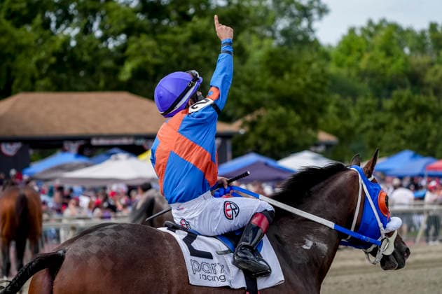 September 19, 2026, Bensalem, Pa, USA: Buccherino (2) ridden by Eliseo Ruiz wins the Stable Recovery Stakes on Pennsylvania Derby Day at Parx Casino and Racing in Bensalem, Pennsylvania on September 19, 2026. Eclipse Sportswire CSM Headline: Horse Racing 2026: Pennsylvania Derby Day PARX SEP 19  - ZUMAcs17 20260919_faf_cs17_026 Copyright: xScottxSeriox