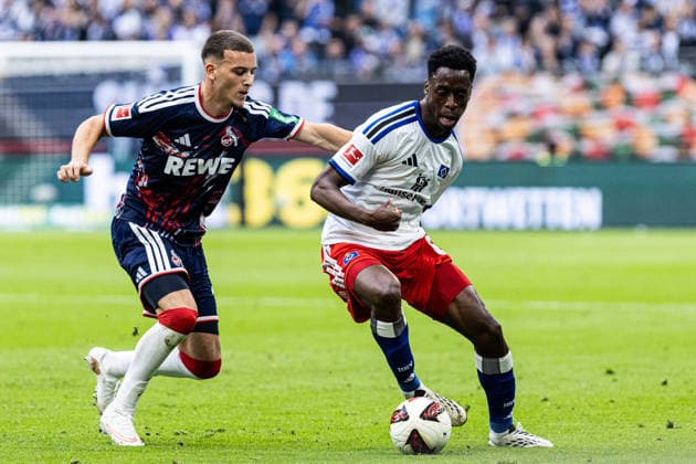 1 German Bundesliga: Hamburger SV 1 FC Köln, September 19, 2026; Said El Mala, 1 FC Köln, 10, Albert Sambi Lokonga, Hamburger SV, 6 1 German Bundesliga, Matchday 4: Hamburger SV 1 FC Köln, Volksparkstadion, Hamburg, September 19, 2026. DFL regulations prohibit any use of photographs as image sequences and or quasi-video Copyright: xBEAUTIFULxSPORTS Buriakovx