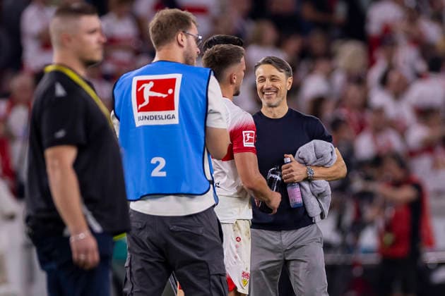 September 19, 2026, Soccer, Matchday 4 of the 1. Bundesliga, VfB Stuttgart vs. Borussia Dortmund, Ermedin Demirovic (VfB Stuttgart), Coach Niko Kovac (Borussia Dortmund), Stuttgart, MHP Arena, Baden-Württemberg, Germany, xRHR PHOTO DEx Copyright: DennisxEwert RHR-FOTOx RHR-FOTO DE