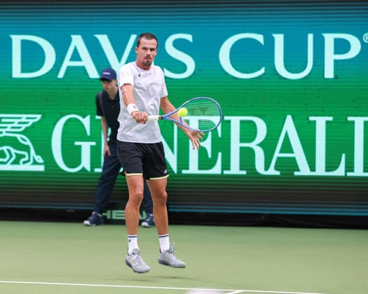 Team Germany, Daniel Altmaier, Davis Cup: Germany vs. Croatia, Heristo Arena, Halle West, Germany; Tennis Davis Cup 20026, Heristo Arena, Halle West, North Rhine-Westphalia, Germany, September 19, 2026 Copyright: xJuergenxHasenkopfx