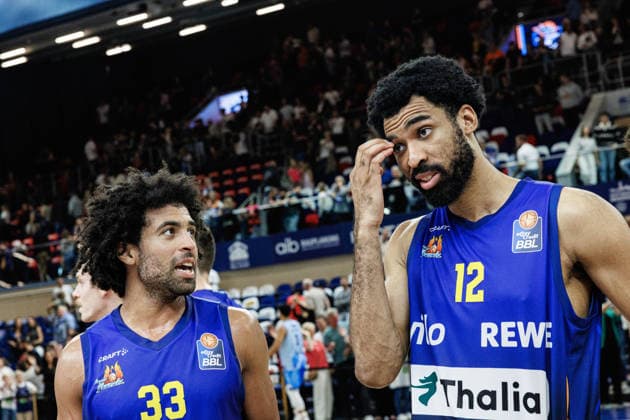 Cameron Krutwig, PHOENIX HAGEN, 25; Tyler Polley, PHOENIX HAGEN, 12; Loss in the Wolf s Den: Rostock Seawolves vs. Phoenix Hagen, Basketball, BBL 2026–2027 easyCredit Basketball Bundesliga, Matchday 1, 2026–2027 season, September 19, 2026, Rostock Seawolves vs. Phoenix Hagen, Basketball, BBL 2026–2027 easyCredit Basketball Bundesliga, Matchday 1, 2026–2027 season, September 19, 2026, Groter Pohl Copyright: xEibner-Pressefoto DenverxEhrlichx EP_DEH