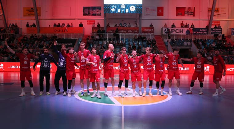 GER HBL2 2026–2027 Season: VfL Potsdam vs. EULEN Ludwigshafen, September 19, 2026, MBS Arena, Potsdam; Welcome, Parade of Players, Team EULEN Ludwigshafen