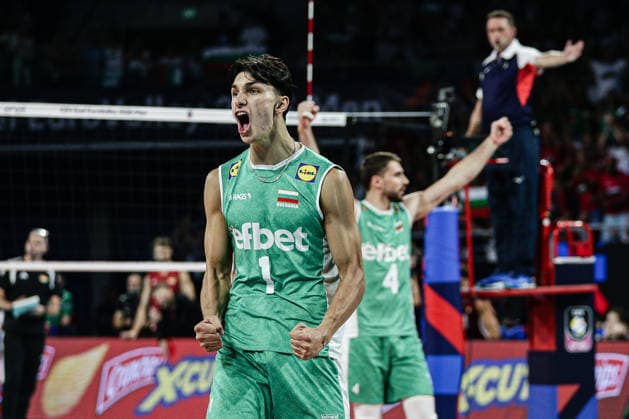IPA88724272 - Bulgaria s Simeon Nikolov celebrates scoring a point during the CEV Enel Eurovolley 2026 Round of 16 match between Bulgaria and Germany at Arena 8888 in Sofia, Bulgaria, on September 19, 2026  Copyright: xIvanxSxIvanov IPAxSportx xx IPA88724272