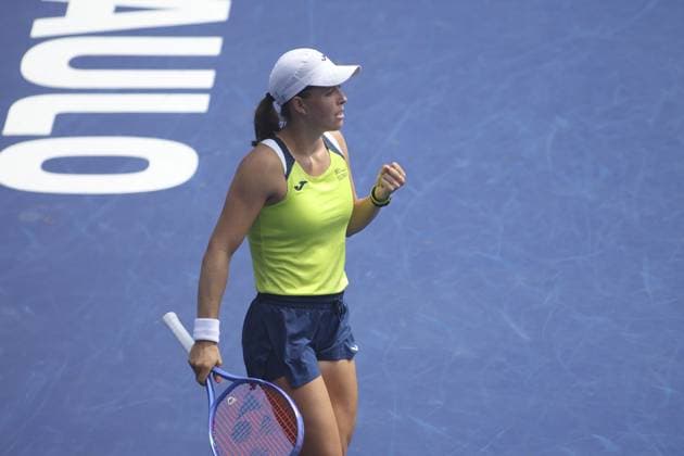 RECORD DATE NOT STATED Kaitlin Quevedo defeats Anna Blinkova and advances to the SP Open final. Sao Paulo (SP), 09 19 2026 Tennis SP Open Spaniard Kaitlin Quevedo defeated Frenchwoman Anna Blinkova by 2 sets to 1, with partial scores of 6 4, 2 6 and 6 4, this Saturday (19), in the semifinals of the SP Open, at Villa-Lobos Park, in Sao Paulo.(Foto: Leco Viana Thenews2 imago images) SPO  Copyright: xLecoxVianax