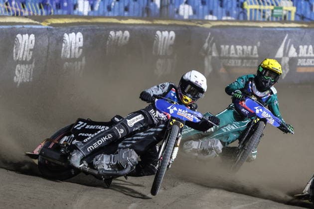 Rzeszow 19.09.2026. Speedway Euro Championship 2026 - Round 3 in Rzeszow, Poland --- Zuzel Indywidualne Mistrzostwa Europy 3 Final SEC w Rzeszowie Persons Shown : Maciej Janowski, Leon Madsen Fot. Konrad Swierad Arena Akcji NEWSPIX.PL --- newspix.pl 