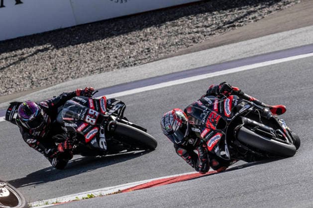 MOTO - MOTO GP - AUSTRIA GRAND PRIX 2026 72 BEZZECCHI Marco (ita), Aprilia Racing, Aprilia RS-GP26, action with 89 MARTIN Jorge (spa), Aprilia Racing, Aprilia RS-GP26 during the 2026 MotoGP Qatar Grand Prix of Austria, on the Red Bull Ring, from September 18 to 20, 2026 in Austria, Spielberg - SpielbergAustria  Copyright: xGIGIxSOLDANOx