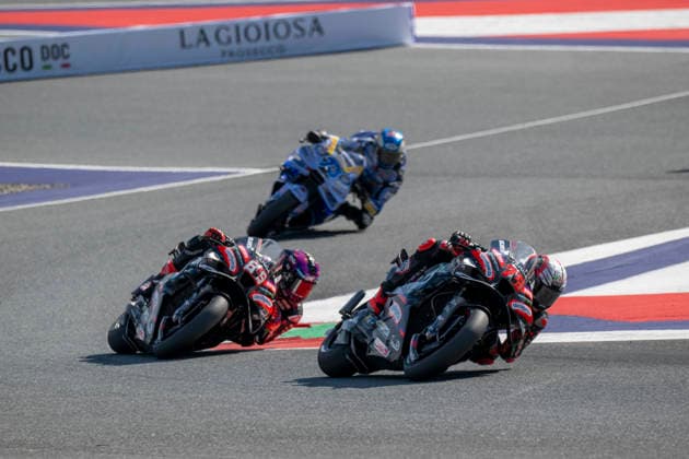 MOTO - MOTO GP - AUSTRIA GRAND PRIX 2026 72 BEZZECCHI Marco (ita), Aprilia Racing, Aprilia RS-GP26, action with 89 MARTIN Jorge (spa), Aprilia Racing, Aprilia RS-GP26 during the 2026 MotoGP Qatar Grand Prix of Austria, on the Red Bull Ring, from September 18 to 20, 2026 in Austria, Spielberg - SpielbergAustria  Copyright: xGIGIxSOLDANOx