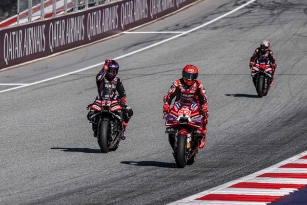 MOTO - MOTO GP - AUSTRIA GRAND PRIX 2026 89 MARTIN Jorge (spa), Aprilia Racing, Aprilia RS-GP26, action, celebrating his win in Sprint Race during the 2026 MotoGP Qatar Grand Prix of Austria, on the Red Bull Ring, from September 18 to 20, 2026 in Austria, Spielberg - SpielbergAustria  Copyright: xGIGIxSOLDANOx
