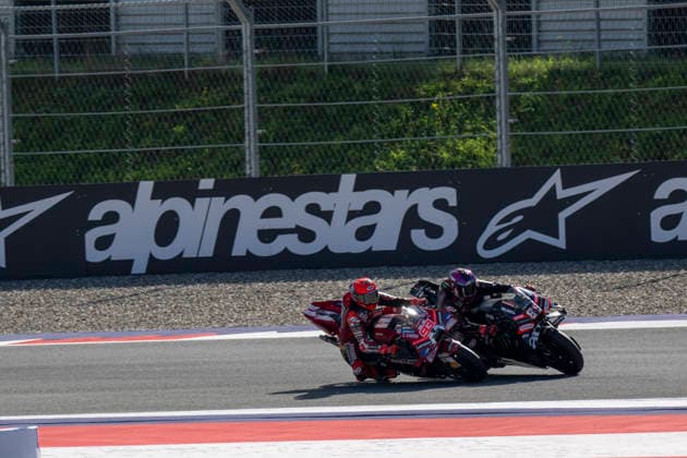 MOTO - MOTO GP - AUSTRIA GRAND PRIX 2026 93 MARQUEZ Marc (spa), Ducati Lenovo Team, Ducati Desmosedici GP26, action with 89 MARTIN Jorge (spa), Aprilia Racing, Aprilia RS-GP26 during the 2026 MotoGP Qatar Grand Prix of Austria, on the Red Bull Ring, from September 18 to 20, 2026 in Austria, Spielberg - SpielbergAustria  Copyright: xGIGIxSOLDANOx